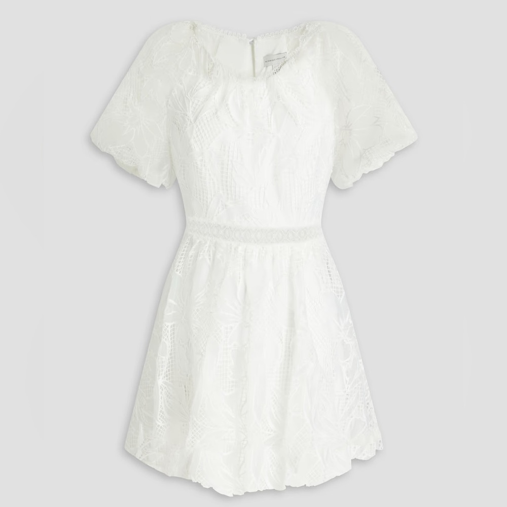 Monique Lhuillier Guipure Lace Dress